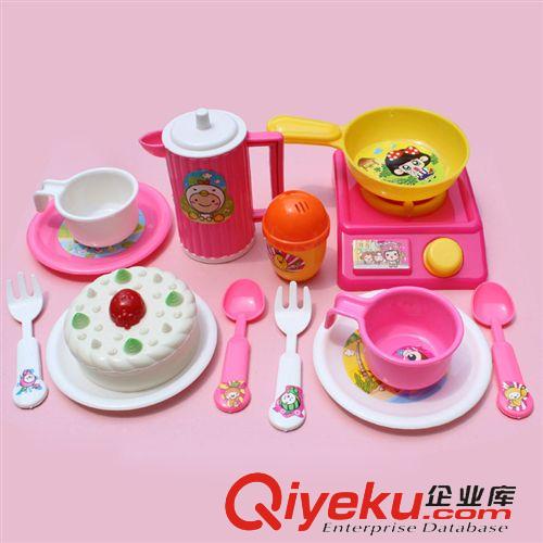 芭比、過家家 仿真餐具廚房玩具14件套 兒童寶寶過家家益智玩具廠家直銷批發(fā)原始圖片3