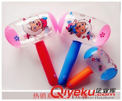 充氣玩具系列 兒童充氣玩具批發(fā)/PVC益智玩具/卡通透明小榔頭玩具/充氣鈴鐺小錘原始圖片2