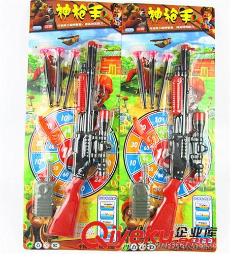 流行吊板類玩具 廠家玩具批發(fā)塑料玩具供應大號熊出沒軟彈槍玩具槍5顆軟dg箭