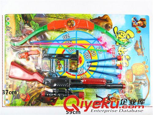 流行吊板類玩具 廠家玩具批發(fā)塑料玩具供應大號熊出沒軟彈槍玩具槍5顆軟dg箭原始圖片2