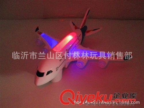 電動玩具 飛機兒童玩具飛機空中巴士A380客機閃光電動飛機模型萬向輪聲光原始圖片2