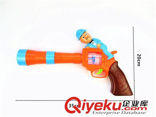 電動玩具 供應熊出沒語音雪花槍燈光音樂帶投影功能35厘米左輪雪花sq原始圖片2