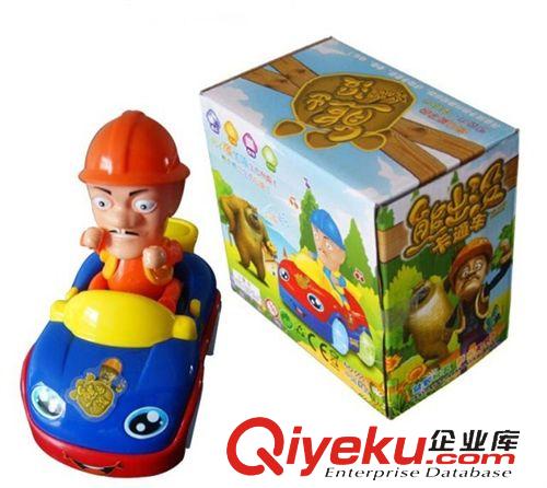 電動玩具 熊出沒電動音樂發光萬向卡通車光頭強車益智玩具 555-1玩具 批發原始圖片2
