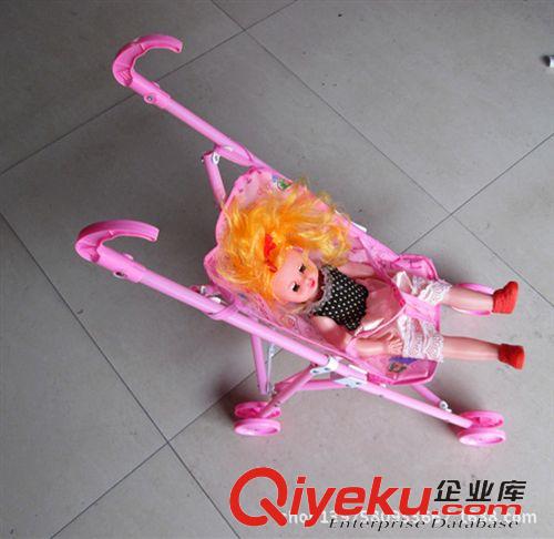 芭比娃娃 芭比娃娃套裝推車寶寶過家家玩具嬰兒童手推車娃娃玩偶批發