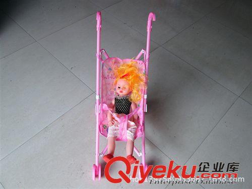 芭比娃娃 帶娃娃 兒童玩具推車 嬰兒小推車 寶寶手推車學步玩具女孩過家家原始圖片2