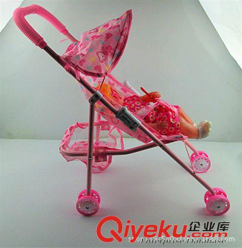 芭比娃娃 供應兒童玩具推車女孩過家家玩具帶娃娃小推車寶寶學步推車