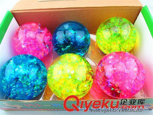 閃光玩具 超大號(hào)10CM發(fā)光彩帶跳跳球 led閃光帶魚 蝴蝶 彩帶彈跳球地?cái)傌浽紙D片2