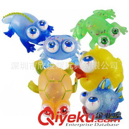 新奇特仿真動物玩具 可擠壓轉(zhuǎn)動大眼睛塑膠鱷魚玩具