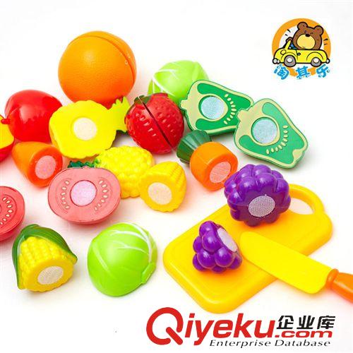 廚房過家家 切水果玩具批發(fā)兒童過家家廚房玩具仿真水果蔬菜切切樂切切看套裝原始圖片2