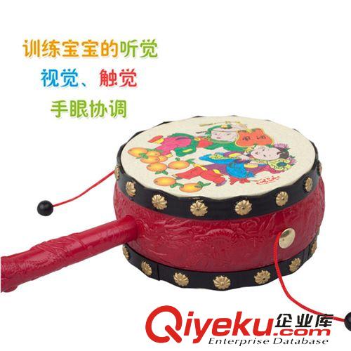 嬰兒生活用具 兒童玩具廠家直銷嬰兒早教樂器傳統吉祥兒童玩具大撥浪鼓搖鼓原始圖片3
