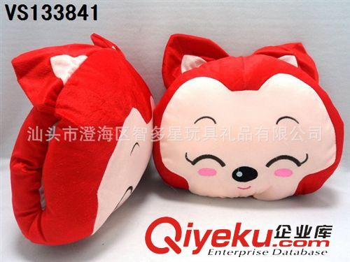 創(chuàng)意精品 手暖13寸靠枕毛絨玩具靠枕可愛(ài)靠枕廠家地?cái)倢９徜N