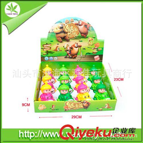 上鏈推拉玩具 廠家直銷 《熊出沒》之奪寶熊兵上鏈搖擺卡通車(12只)原始圖片3
