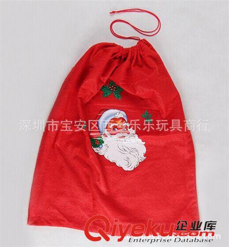 圣誕活動裝飾用品 圣誕禮品袋中號 圣誕禮物袋子 紅色無紡布袋 圣誕老人裝禮物批發(fā)原始圖片2