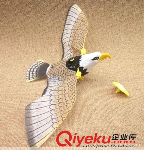電動卡通動物玩具 392升級版廠家直銷吊線飛鷹 盤旋飛鳥 電動飛鷹頭部眼睛會亮會叫