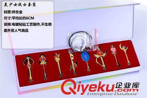 美少女戰(zhàn)士 美少女戰(zhàn)士武器項(xiàng)鏈套裝 變身器手杖掛飾項(xiàng)鏈sailor moon 熱賣款原始圖片3
