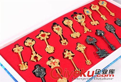 妖精的尾巴 妖精的尾巴鑰匙 18支星靈鑰匙套裝 送行會項(xiàng)鏈1條 打破{zd1}價直出原始圖片2