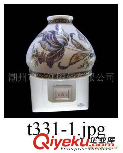陶瓷小夜燈 香熏喜洋洋與灰太狼貼花紙陶瓷小夜燈(廠家直銷）