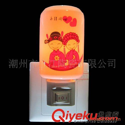陶瓷小夜燈 香熏陶瓷貼花紙小夜燈（廠家直銷）