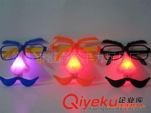 閃光節日禮品（卡通系列） 供應閃光大鼻子胡子節日眼鏡面具禮品