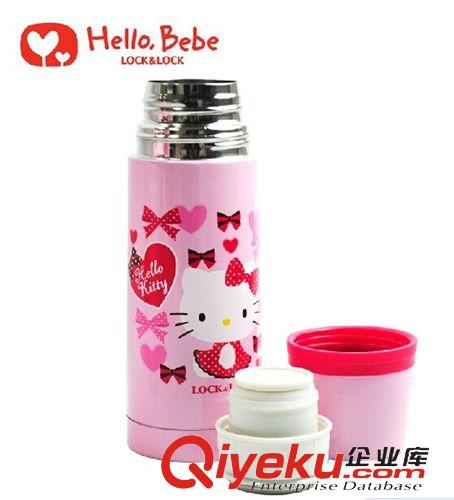 新品上架 樂(lè)扣樂(lè)扣Hello Kitty波點(diǎn)蝴蝶結(jié)保溫杯HKT322P不銹鋼真空雙層水杯