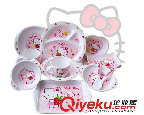 韓國(guó)zp樂扣樂扣 LOCK&LOCK樂扣樂扣Hello Kitty樂扣兒童密胺餐具套裝KT貓餐具批發(fā)