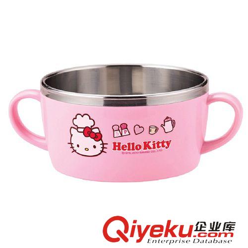 韓國zp樂扣樂扣 授權(quán)樂扣樂扣 hello kitty不銹鋼LKT475-OKR 雙耳隔熱碗寶寶餐具原始圖片2