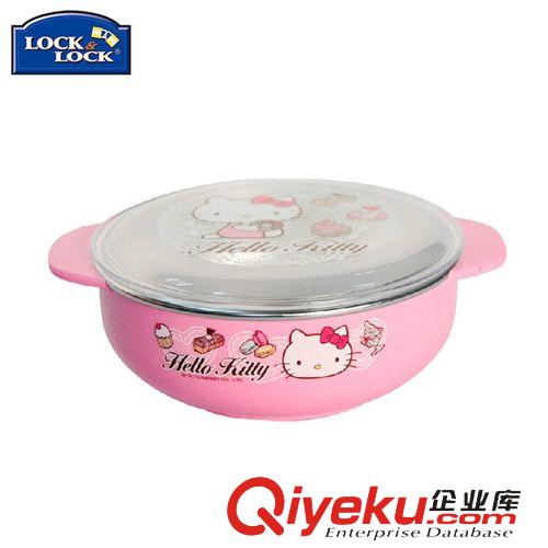 韓國zp樂扣樂扣 授權(quán)樂扣樂扣 hello kitty不銹鋼LKT475-OKR 雙耳隔熱碗寶寶餐具