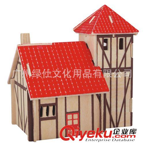 夢幻別墅風情小屋 【暢銷爆款】西式農(nóng)舍 3D木制立體拼圖拼板 DIYfzmx原始圖片2