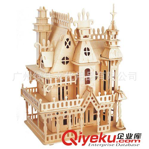 夢幻別墅風(fēng)情小屋 【暢銷爆款】夢幻別墅 3D木制立體拼圖 手工DIY拼裝兒童拼圖原始圖片2