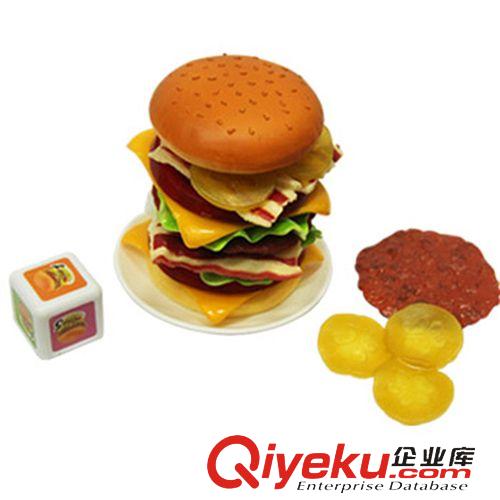促銷禮品贈品 SM182136新款翻斗漢堡包游戲玩具  兒童大胃王漢堡益智玩具原始圖片2