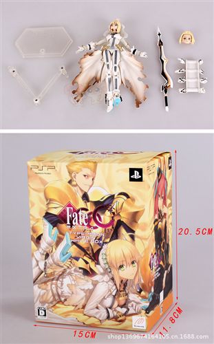 玩偶 figma Fate尼祿婚紗白塞巴saber限定版可動手辦模型玩偶盒裝現(xiàn)貨原始圖片3