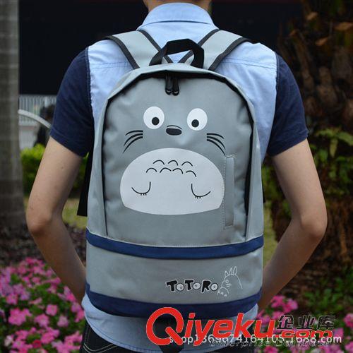 時尚休閑男包 外單進擊的巨人 海賊王黑巖 火影柯南銀魂夏目龍貓雙肩包休閑包