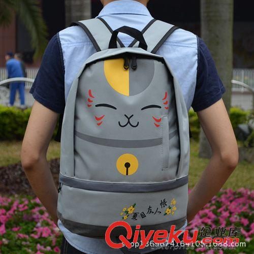 時尚休閑男包 夏目友人帳雙肩包 卡通雙肩包 動漫學(xué)生雙肩包 外貿(mào)出口雙肩包原始圖片2