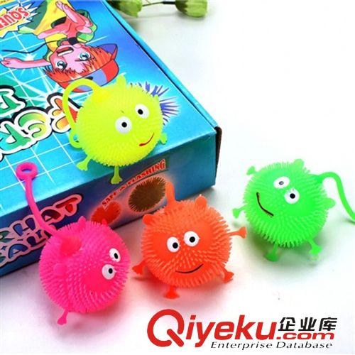 {zx1}產(chǎn)品 發(fā)光毛毛球 彈力笑臉閃光毛毛球 發(fā)光玩具 夜市地?cái)偀豳u兒童玩具