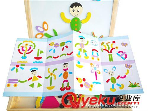 木制玩具區(qū) 廠家直銷木制學習畫板 兒童拼圖板 奇妙雙面磁性拼拼學 奇妙畫板原始圖片3