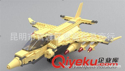 益智類 杰星DIY積木反恐系列29001NH90直升機