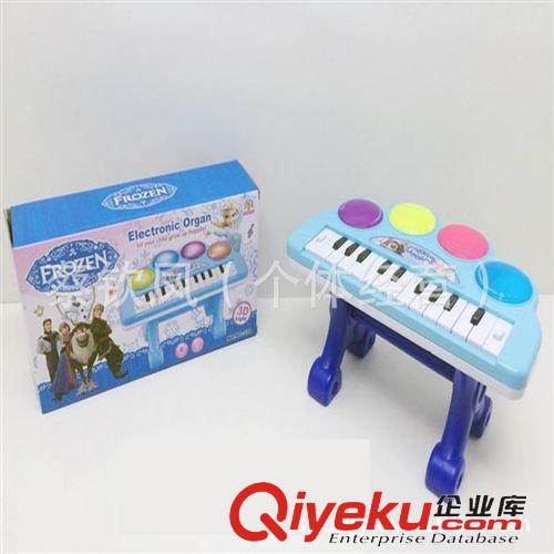樂器類玩具 批發冰雪奇緣系列 冰雪公主3D燈光音樂電子琴 兒童益智早教玩具原始圖片3