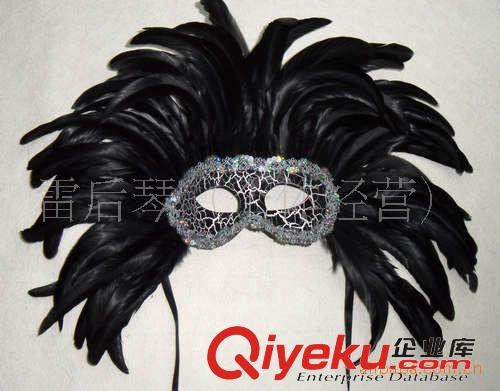 羽毛面具類 大量供應新款舞會圣誕節(jié)萬圣節(jié)精品彩色羽毛面具原始圖片2