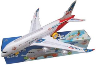 電動玩具類 批發 空中巴士 A380fzmx飛機客機 帶萬向輪彩燈音樂0.25原始圖片2