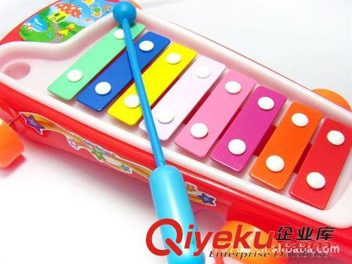 兒童樂器玩具 混批彩色八音琴拖車 拉線敲琴 帶學步功能 兒童玩具0.52原始圖片3