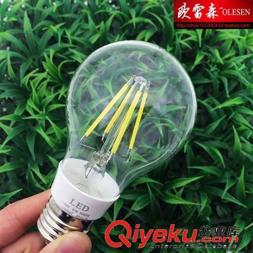 LED燈泡 新品上市燈絲燈泡led E27螺口led燈絲型燈泡4W LED鎢絲球燈泡超亮