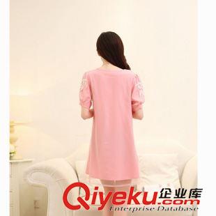 短袖連衣裙 夏裝 新款韓版時尚寬松大碼女裝雪紡孕婦裝連衣裙 直銷代發(fā)原始圖片2