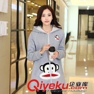 衛(wèi)衣外套 加肥加大200斤胖MM秋冬棉服 女時尚卡通厚款加絨韓版保暖衛(wèi)衣原始圖片3