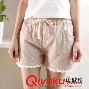 短褲 15年 夏季森女民族風(fēng)小貓刺繡棉質(zhì)修身短褲 百搭 女