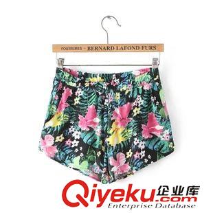 短褲 外貿(mào)原單 H家歐美風(fēng)DIV*花色短褲 熱褲 沙灘褲夏季女式短褲