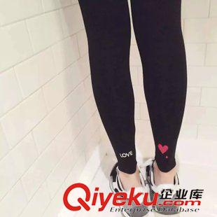 打底褲 2015秋季新款 森女學(xué)院風(fēng) 小方格刺繡全棉純色打底褲