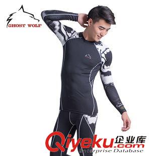 ghostwolf長(zhǎng)袖運(yùn)動(dòng)緊身衣 Ghostwolf新品運(yùn)動(dòng)緊身衣男士速干緊身衣跑步健身衣服廠家直銷