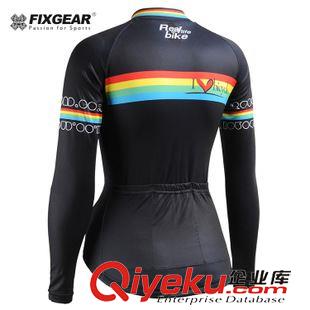 長袖騎行服 fixgear新品長袖騎行服女款 春季自行車騎行緊身廠家直銷CS-W201原始圖片2