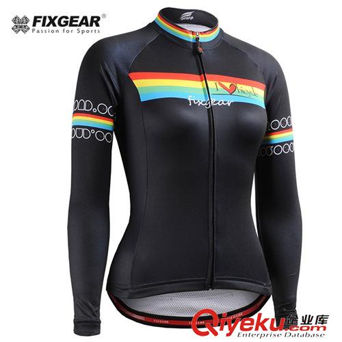 長袖騎行服 fixgear新品長袖騎行服女款 春季自行車騎行緊身廠家直銷CS-W201原始圖片3