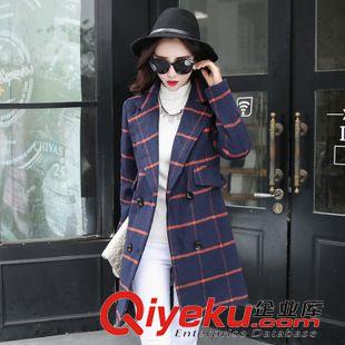 9.12新品 2015秋裝新款東大門韓版寬松顯瘦中長款外套女 休閑純色長袖風衣